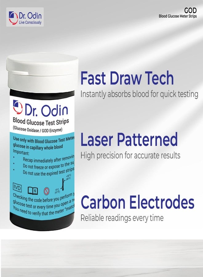 Dr.Odin Dr. Odin GLS-73 GOD Glucose Test Strips, 2x50 Strips, GOD WHITE Meter Compatible, Bi-Directional Sampling, Auto Coding, Hygienic and Accurate (100 Test Strips) - Image 4