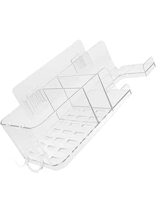 Wall Mounted Hair Dryer Holder with Punch Storage Shelf Smooth Edges Easy Install Space Saving - Image 1