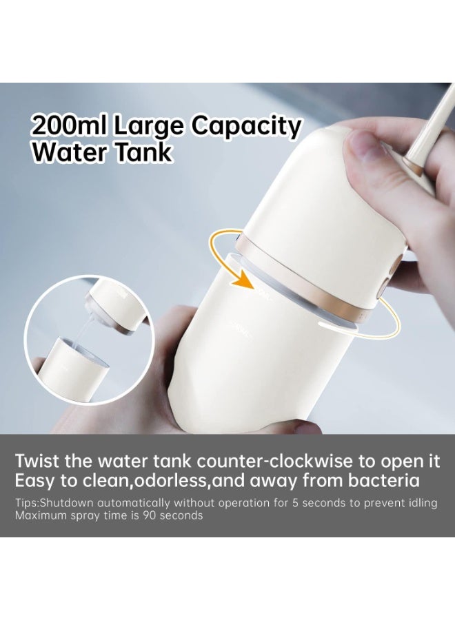 SYOSI Water Flosser Cordless, 12oz Large Tank Water Dental Flosser for Teeth Cleaning and Flossing Oral Irrigator/ 5 Modes with 7 Tips, IPX7 Waterproof Dental Flosser - Image 2