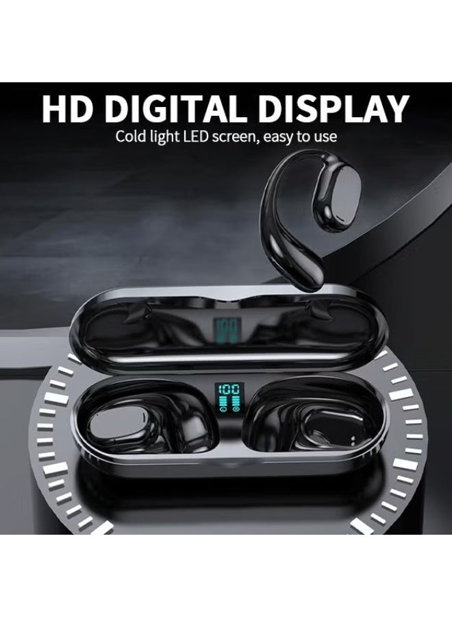 EETU Open Ear Bluetooth 5.3 Headphones,Air Conduction Ear Buds With Earhooks,ENC Noise Cancellation,Immersive Stereo Sound,Waterproof Wireless Earbuds With Charging Case for iPhone Android PC - Image 2