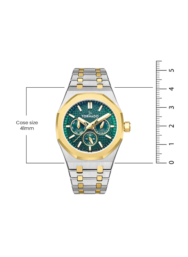TORNADO Men's Stainless Steel Multi Function Watch T23104-TBTG - 41x51 mm