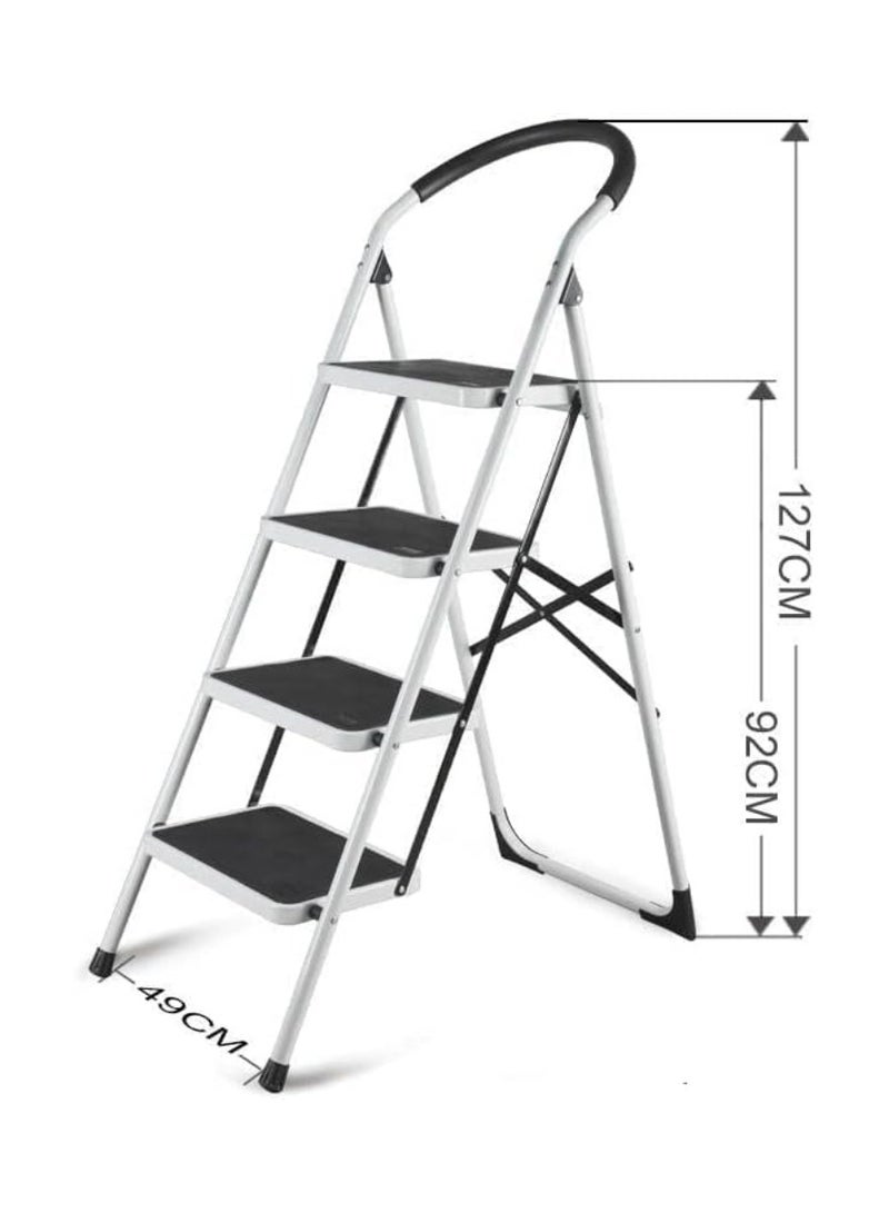 Yuwell 4 Steps Ladder Folding Step Stool With Anti Slip Sturdy And Wide Pedal Lightweight Portable Multi Use Stepladder For Home And Kitchen Foldable Ladder Space Saving - Image 2