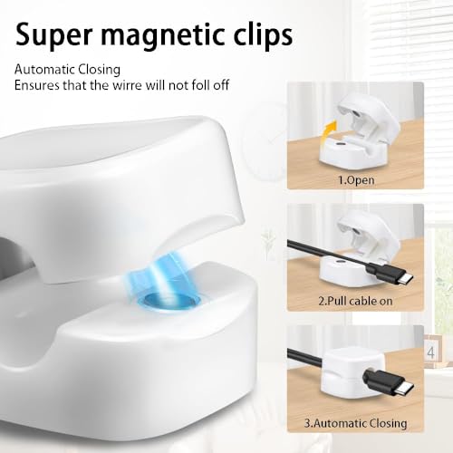 GadgetBite Magnetic Cable Organizer Clips – Self-Adhesive Wire Management Solution for Home and Office,Car,Desk, Management Solution for Data Cable, Power Cords and More (Pack of 8)-Black - Image 3