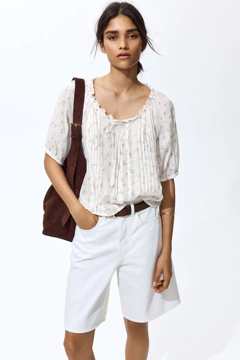H&M Pintucked blouse