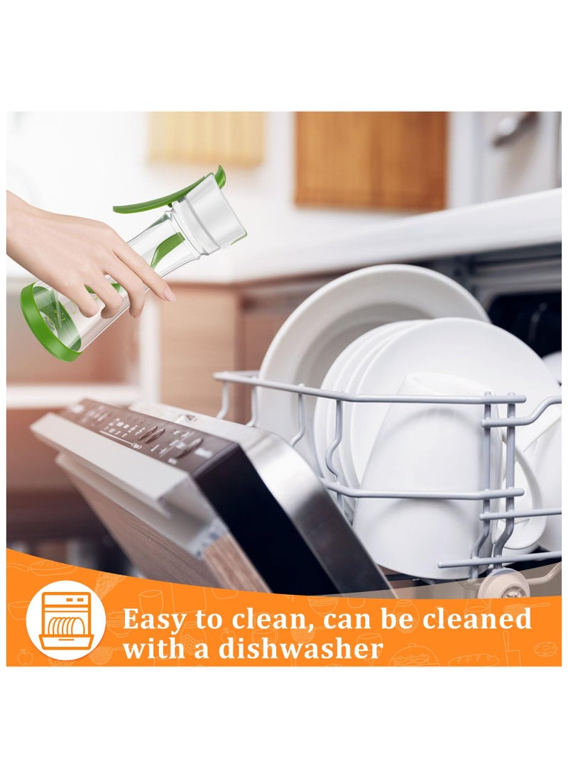 SYOSI - 2Pcs Salad Dressing Shaker Bottle, Salad Dressing Mixer with Handle Leakproof, Salad Dressing Storage Container with Scale Easy Pouring for Juice Storage Ketchup for Homes, Canteens, Kitchens - Image 1