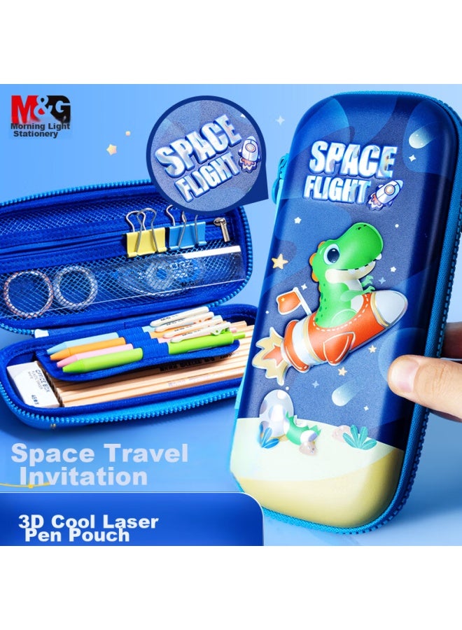 M&G Stationery Elementary School Pencil Case, Laser Eva Large Capacity 3d Pencil Box, Lightweight Drop-resistant/3d Pattern/layered Storage, Little Dinosaur Pencil Case, Student Stationery Apb932ee-a - Image 1