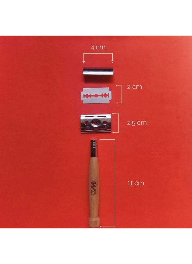 THE WOMAN'S COMPANY - The Woman’S Company Bamboo Safety Razor For Men & Women With Biodegradable Bamboo Handle ; Premium Eco Friendly Razor ; Includes 10 Recyclable Blades ; Plastic Free & Zero Waste Shaving - Image 1