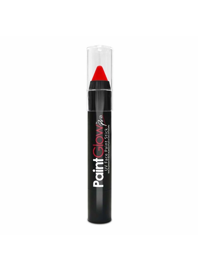 Paintglow UV Face Paint Stick, 3.5g, UV Red