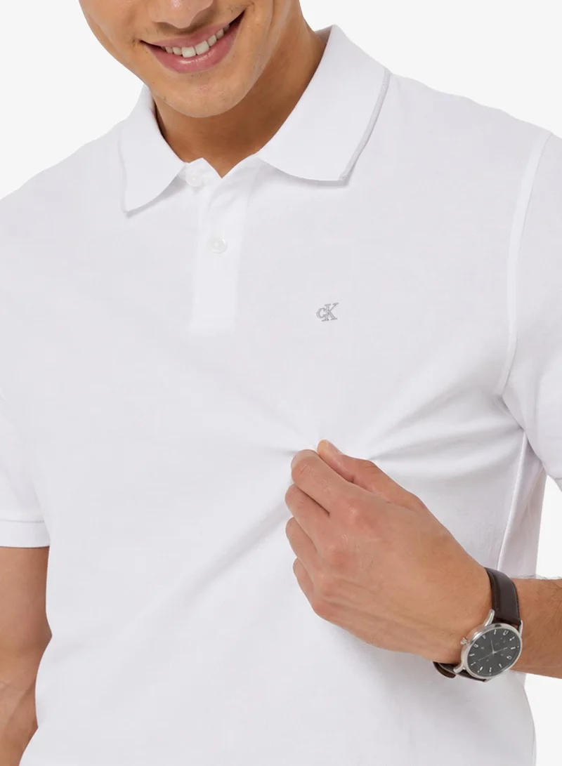Calvin Klein  Classic Fit Tipped Collar Polo Shirt for Men | Best Price UAE