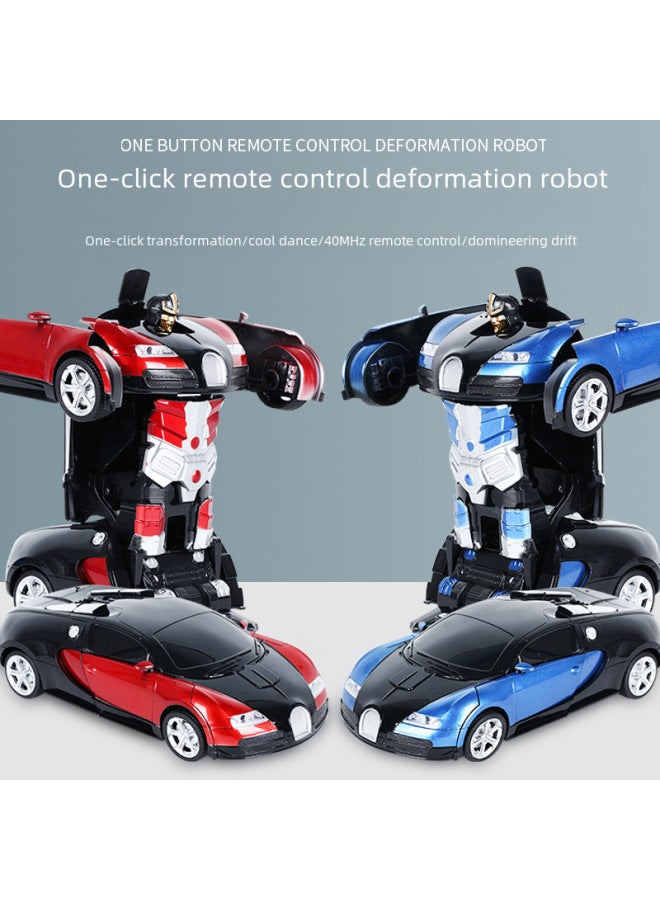 2.4g Remote Control Transformable Car 118 Racing Car Robot Simulation Model Electric Rc Toy-Color:277 Cloth (blue)-Proportion:2.4G (including Lithium Battery)  - Image 3