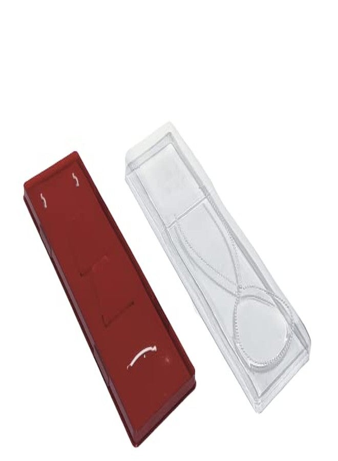 dss Chain Gift Box Velvet Flocked Jewelry Earring Chain Box (Combo) (Pack of 2) (Maroon-2) Transperent - Image 2