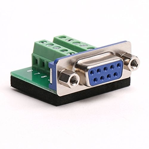 Arnorin DB9 Breakout Board DB9 RS232 Serial Female to Terminal Block 10 Pin Adapter(Ultra Small Size) - Image 1