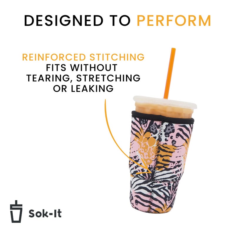 Sok It Java Sok Iced Coffee & Cold Soda Insulated Neoprene Cup Sleeve (Turtle-y Awesome  Medium: 22-28oz) - Image 3
