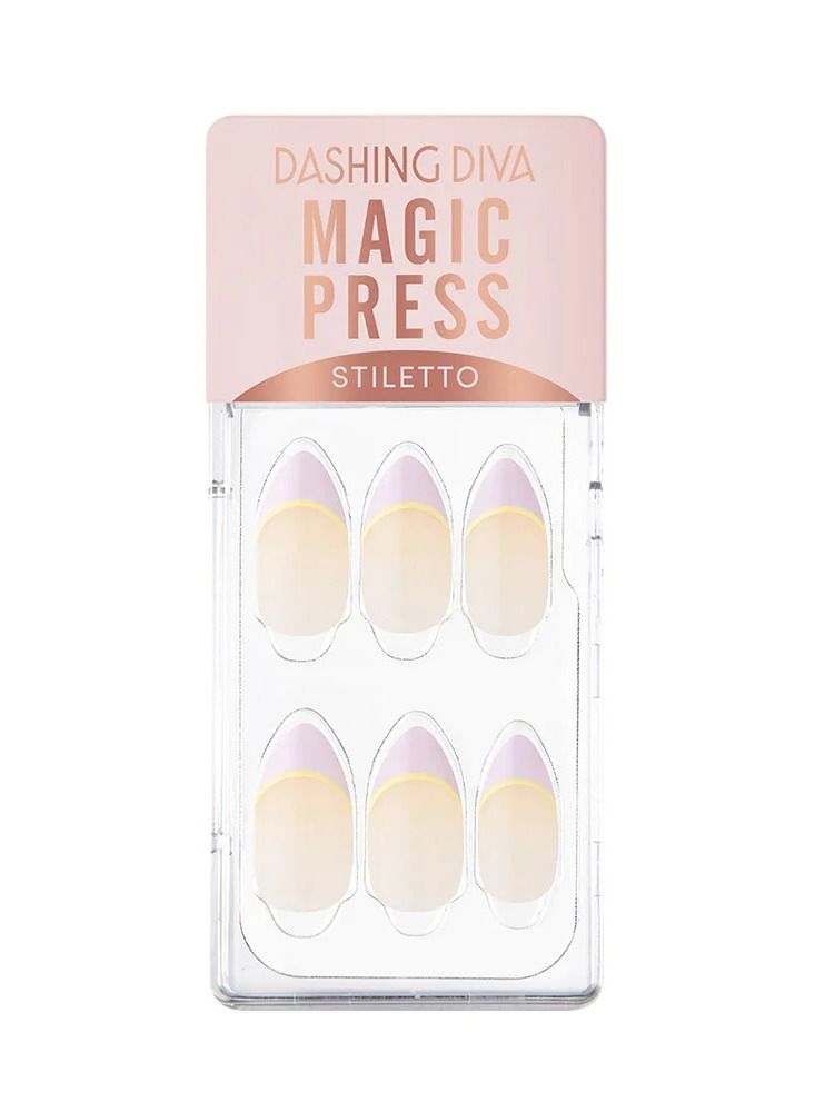 Dashing Diva Magic Press - Lavender Yellow | Medium Fresh Shape - Image 1