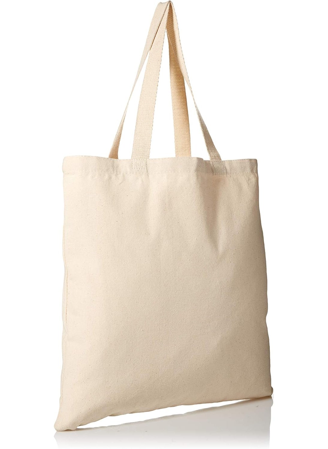TBF 12 Pack 1 Dozen  Heavy Cotton Canvas Tote Bag Natural  - Image 2