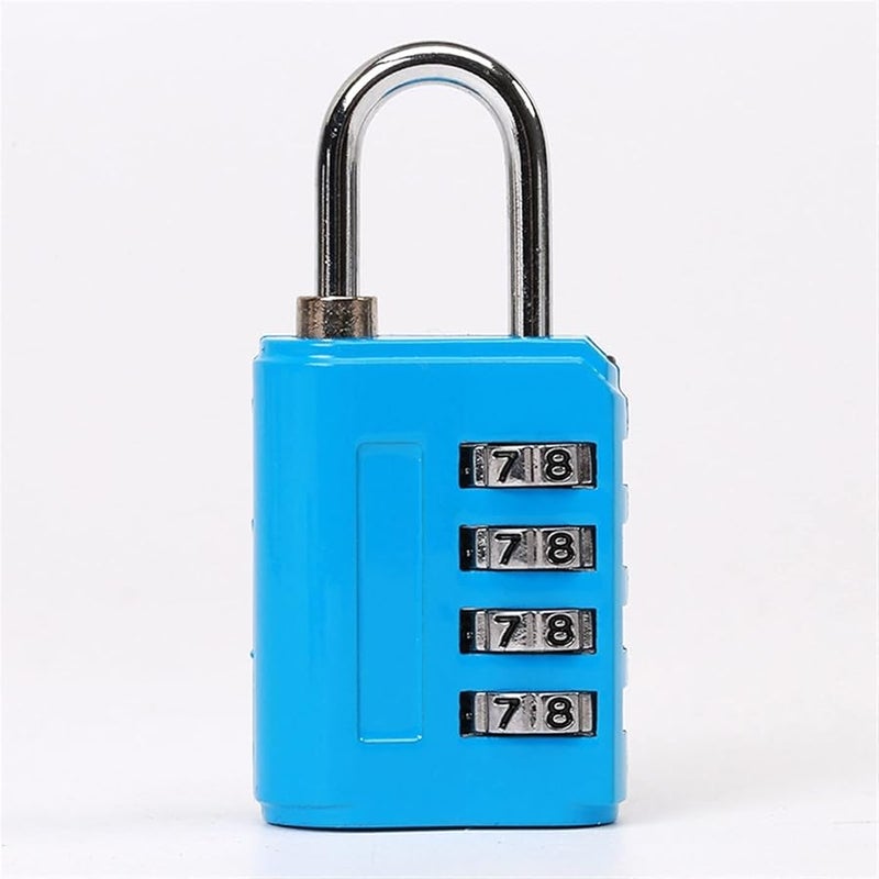 Blue 4 Digit Combination Padlock For Luggage Travel Suitcase Aluminum Alloy Code Lock - Image 2
