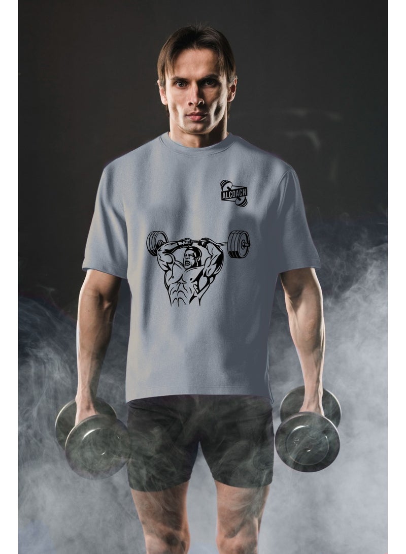 ALCOACH Bodybuilding - Men's Sports T-Shirt Made of Pure Cotton Designed for Comfort and Style Suitable for All Bodybuilding Weightlifting and Other Sports Activities - Image 3