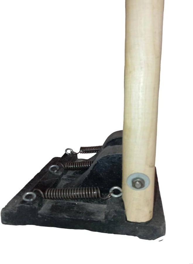 اس اف جذوع الويكيت الخشبية للكريكيت مع حامل زنبركي 28 بوصة، بيج، متعدد الألوان - Image 3