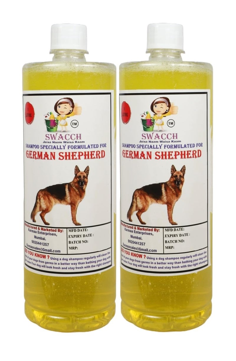 swacch German Shepherd Dog Shampoo + Paw Shape I Rubber Dog Toy for Training and Interactive I Durable & Safe I Combo Pack I 2 Litre Lemon - Image 2