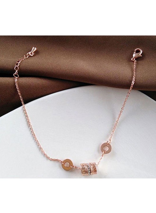 NIBEMINENT - Stone Studded Geometric Shapes Silver Bracelet - Image 1
