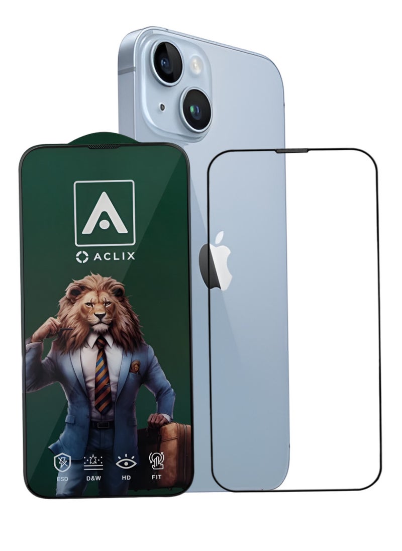 ACLIX Antistatic ESD Dustproof Premium Quality High Definition Tempered Glass Screen Protector Designed For  iPhone 14 - Image 1
