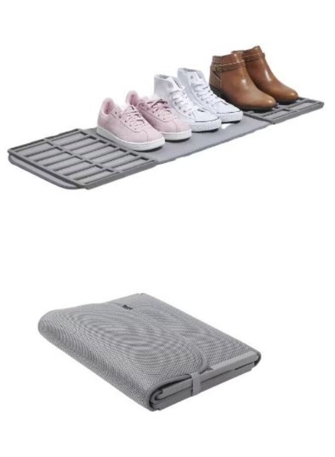 Versatile door and entryway mat for drying and storing shoes; foldable design. - Image 1