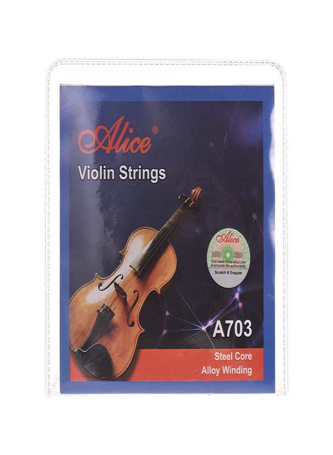 أليس أوتار كمان Alice A703 Universal Full Set (EADG) ذات قلب فولاذي وسبائك معدنية - Image 4