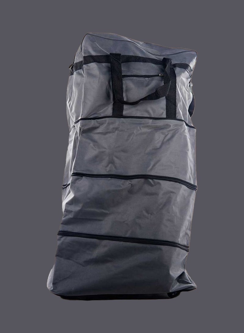 Yuwell Travel Bag Luggage Trolley Bag Expandable Rolling Duffle Bag 3 Layers Space 5 Wheels Luggage Bag Foldable Suitcase For Multipurpose Use For Unisex 100HX50LX30W Grey - Image 4