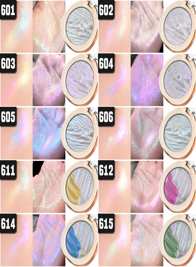CHARMACY Chameleon Glitter Highlighter Makeup Palette, Shimmer Cream Contour Face Brightening Illuminator Highlighter, Long Lasting, Cruetly-Free, #602 - Image 3