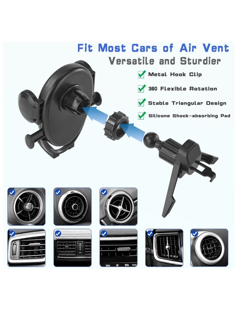 SYOSI Universal Car Phone Holder, Air Vent Car Mount Cell Phone Holder Car Phone Stand with Windshield Fit Thick Case & Heavy Phone Friendly Fit for All mobile phone Iphone Samsung - Image 2