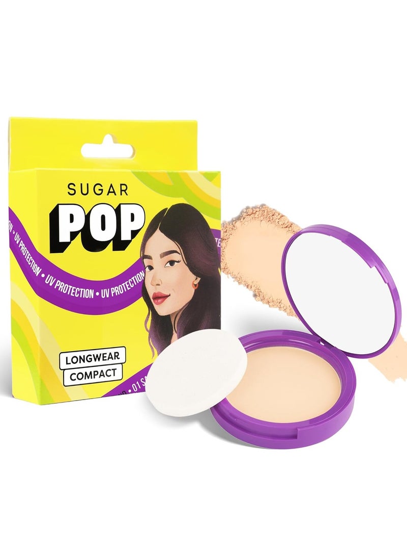 SUGAR POP Cream Compact | 01 Sand | Vitamin-E Enriched | UV Protection, Pore Minimizing | 9g - Image 2