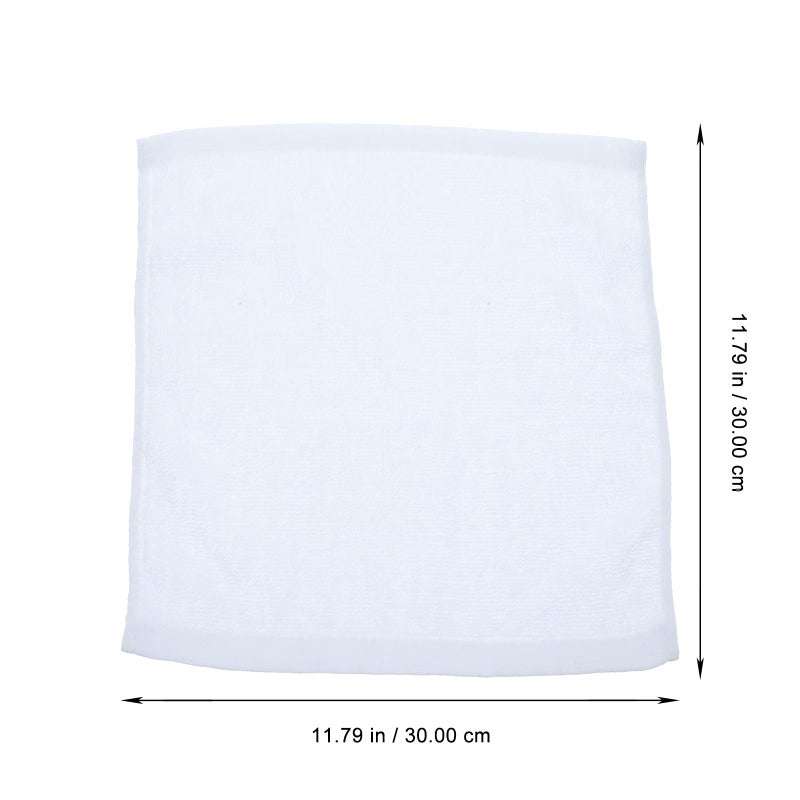 Soft White Cotton Washcloths 30x30cm Absorbent Face Towels For Daily Facial Cleansing - Image 3