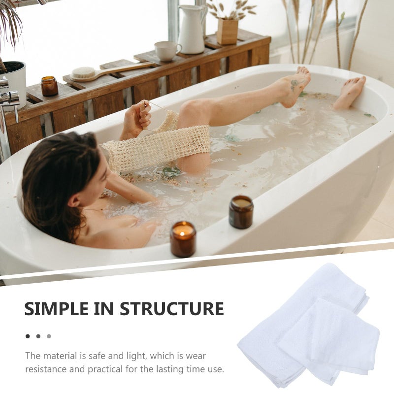 Soft White Cotton Washcloths 30x30cm Absorbent Face Towels For Daily Facial Cleansing - Image 5