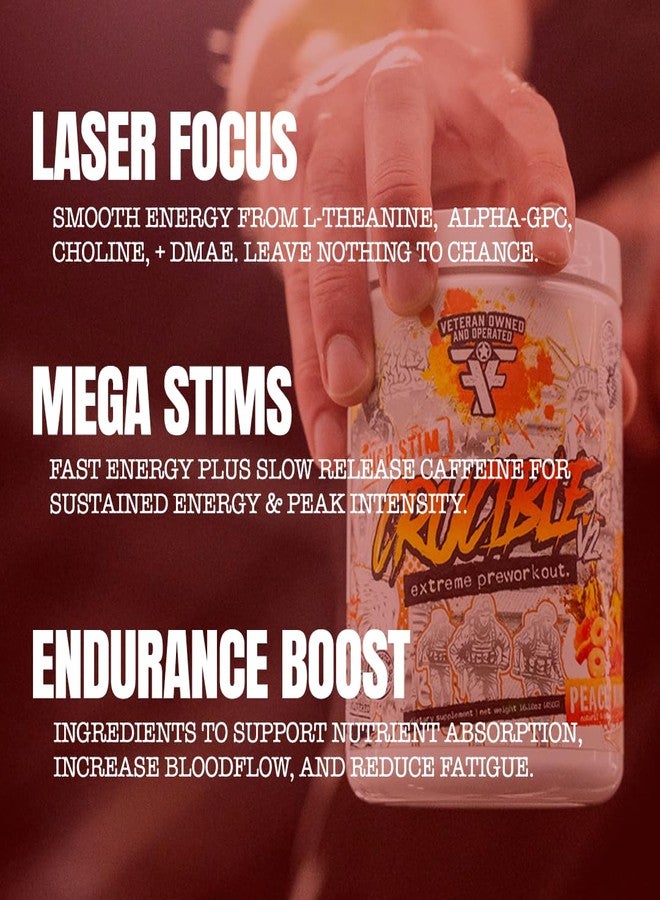 FRONTLINE FORMULATIONS Crucible Pre-Workout Powder, Explosive Workouts, Laser Focus, High Stim, Amazing Flavor, Veteran Owned and Operated (25 Servings, Blue Cherry Slushie) - Image 5