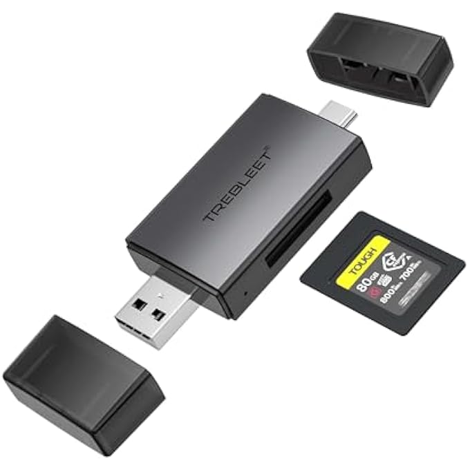 rayihni قارئ بطاقات CFEXPRESS TYPE A، USB 3.2 GEN 2 10GBPS، منفذ USB-C و USB-A، متوافق مع سوني ألفا 1/ ألفا A7S III/ ألفا 7 IV A7M4/ FX3/ FX6 - Image 1
