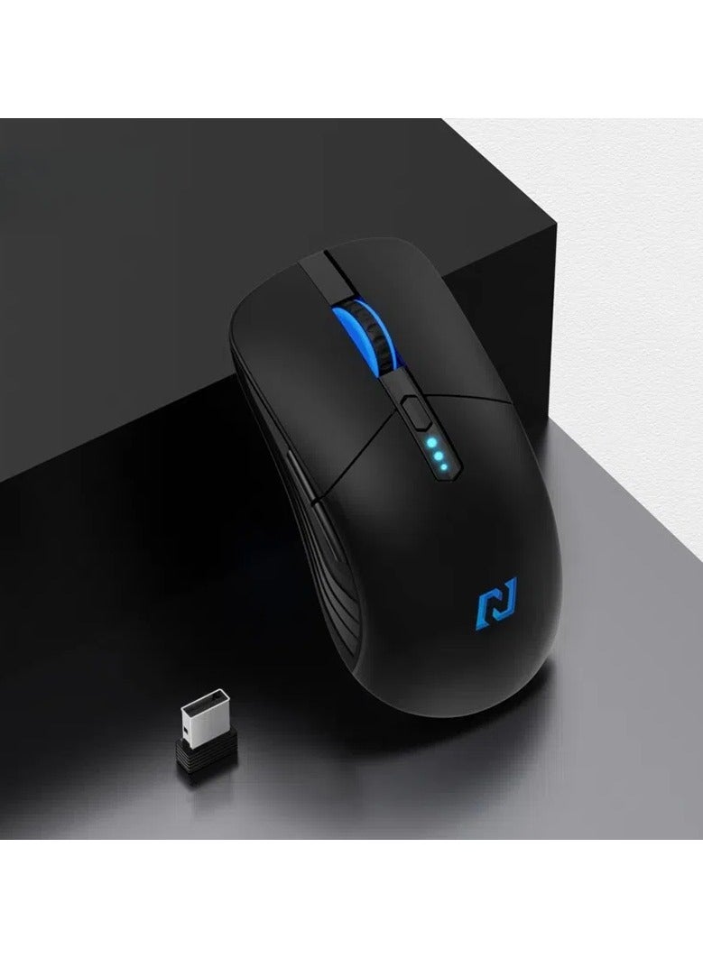 general 2.4G Bluetooth mouse wireless charging model silent and silent suitable for computer and mobile phone power display - Image 1