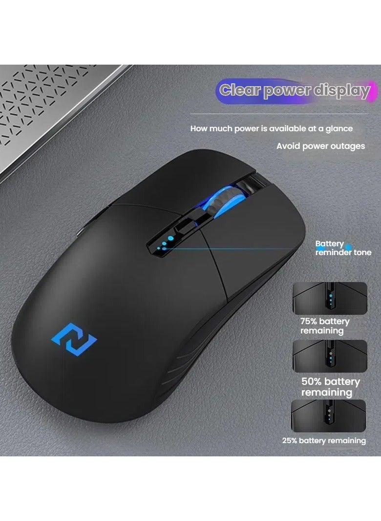general 2.4G Bluetooth mouse wireless charging model silent and silent suitable for computer and mobile phone power display - Image 3