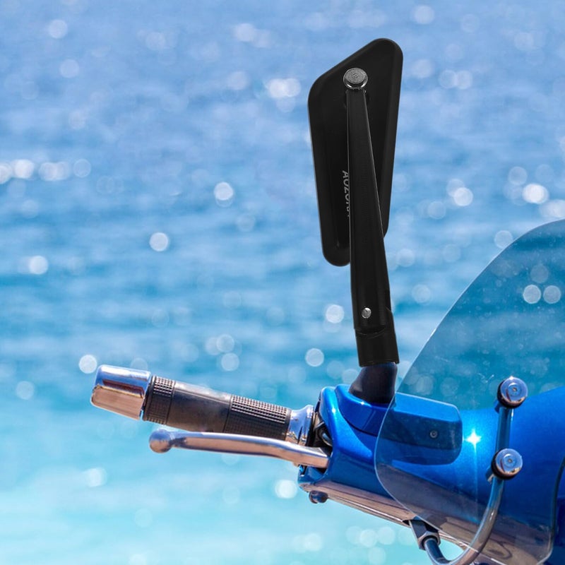 Universal Motorcycle Rearview Mirrors 1 Pair Handlebar Mount Aluminum Alloy 360 Rotatable - Image 5