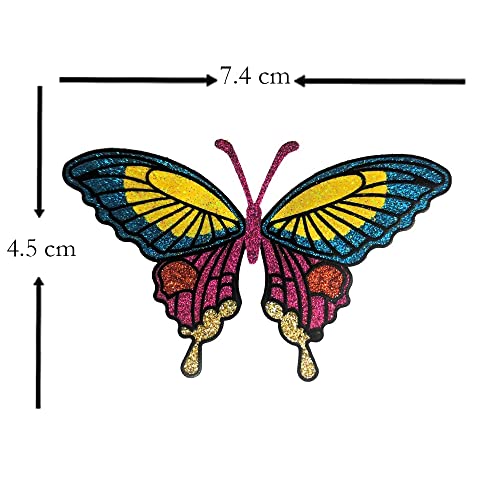 Comet Busters Glitter Multicolor Butterfly Temporary Body Tattoo Body Sticker (BT017) - Image 3
