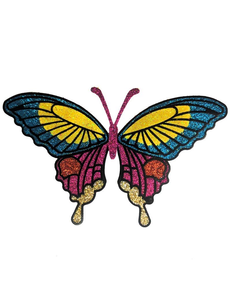 Comet Busters Glitter Multicolor Butterfly Temporary Body Tattoo Body Sticker (BT017) - Image 2