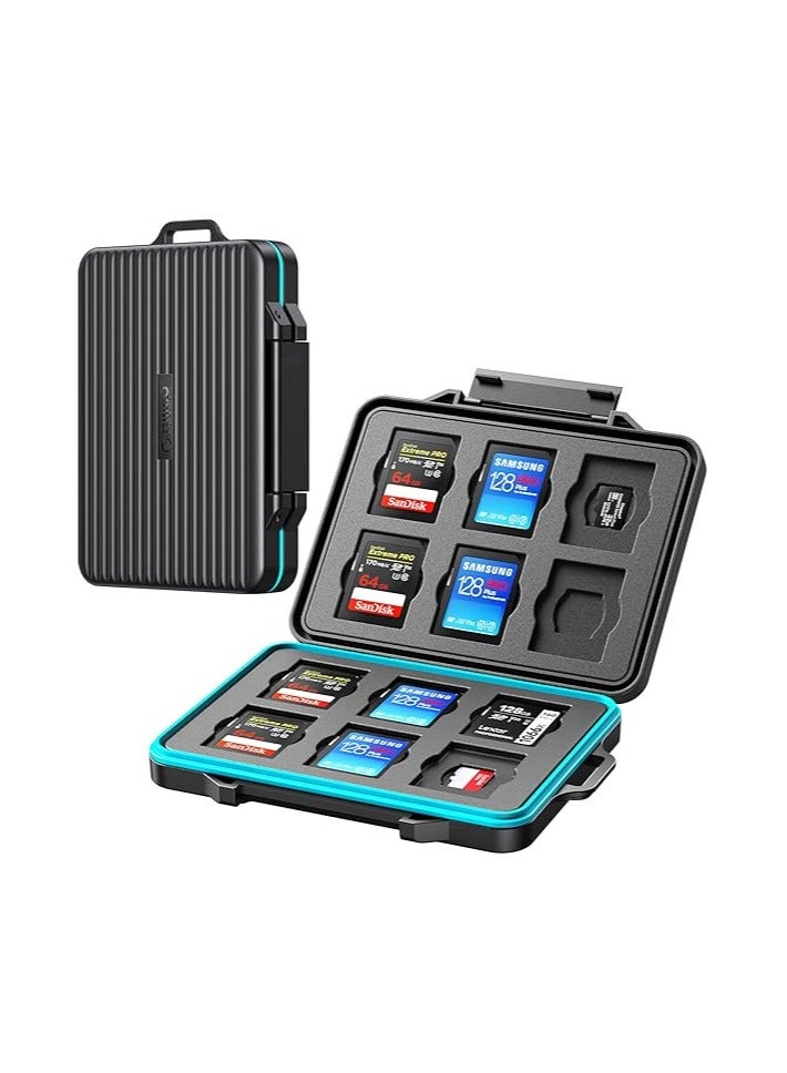 ORICO 24 Slots SD Card Case Holder Water Resistant & Anti-Shock Memory Card Case for SD/Micro SD SDXC SDHC TF Card Carrying Storage Organizer Protector Cover with Labels&Carabiner - Image 1