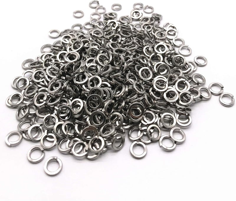 NACX M4 Split Lock Washer, 304 Stainless Steel Spring Lock Washer, 500Pcs - Image 1
