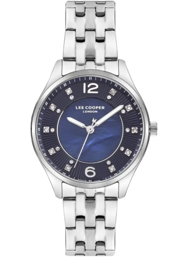 Lee Cooper Lee Cooper Women's 2035 Movement Watch, Analog Display and Metal Strap - LC07832.390, Silver
