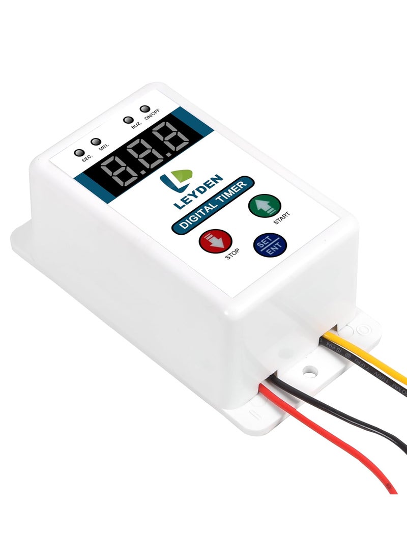 Leyden LEYDEN TMCYC 12VDC 15A 12 Volt DC Digital Cyclic Timer Switch 1999 MinutesSeconds On Off for DC Motor Pump Etc  - Image 2