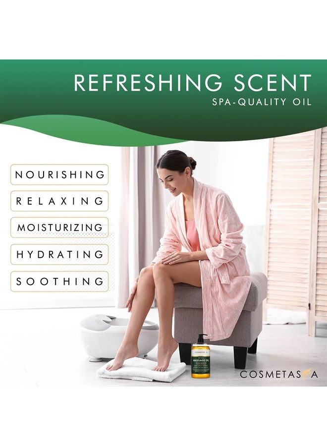 Cosmetasa Sore Muscle Massage Oil - 8.8 oz Soothes Muscle and Joint with Arnica Extract, Peppermint, Chamomile, and Lavender Oil - Image 2