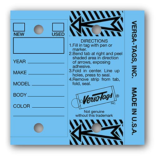 Versa-Tags Genuine Versa-Tag Key Tags – Half-Pack - 125 Key Tags & Key Rings per Box (Blue) - Image 4