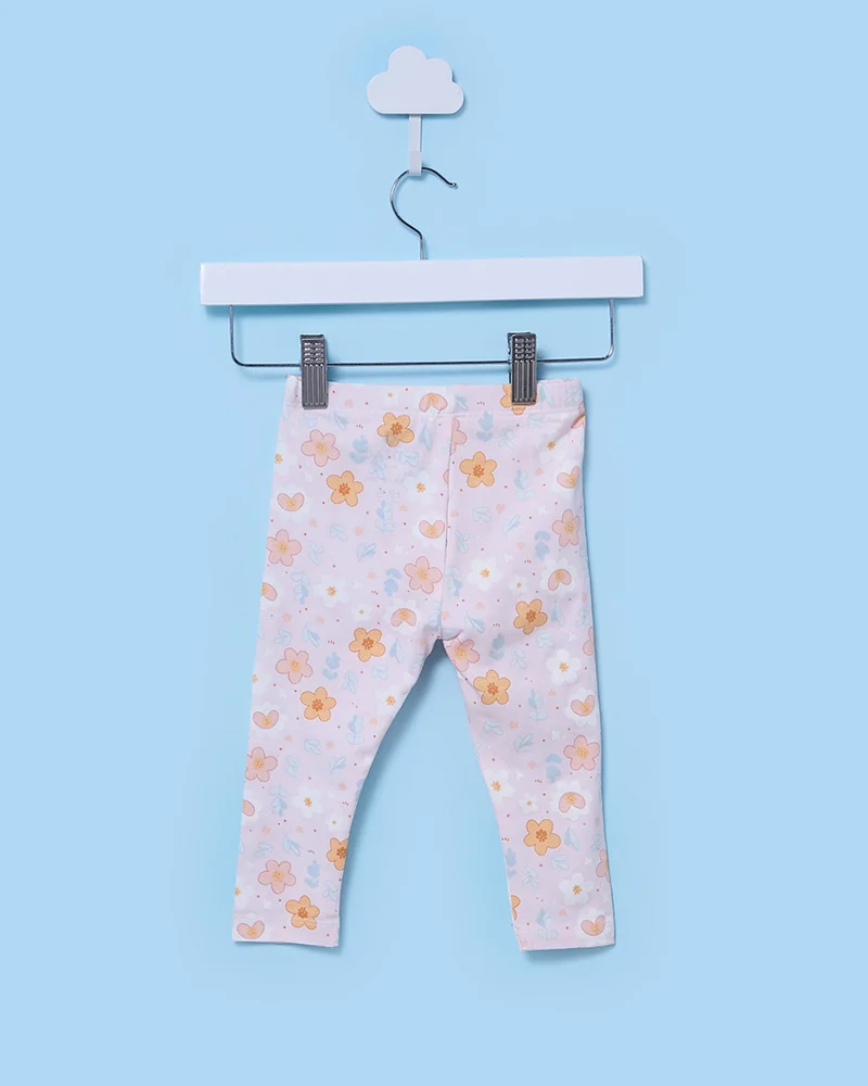 Redtag Infant Girls Pink Printed Leggings