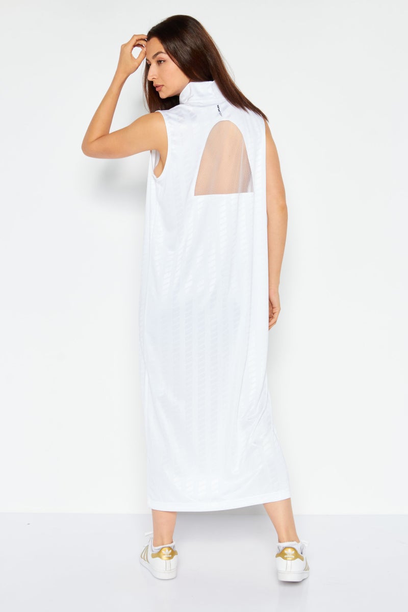 Nike Women Sportswear Fit Sleeveless Outdoor Dress, White/Black - Image 2