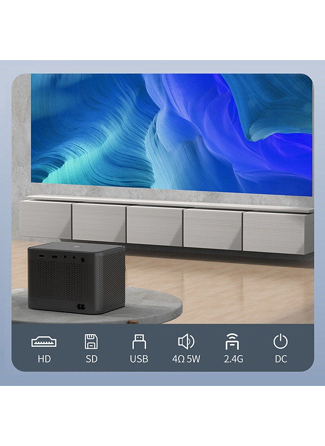 Generic - 4500 Lumens Smart Projector 230-Inch LCD Multimedia Movie Projector 2.4G+5G WiFi Built-in Speaker Low Noise Portable Home Theater Compatible with Smartphone TV Stick Laptop - Image 1