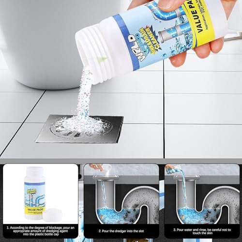 VOKSODHCK 4PCS Wild Tornado Pipe Dredge, Powerful Sink and Drain Cleaner Powder, Pipeline Dredging Agent for Kitchen & Bathroom Portable Powder Cleaning Tool - Image 3